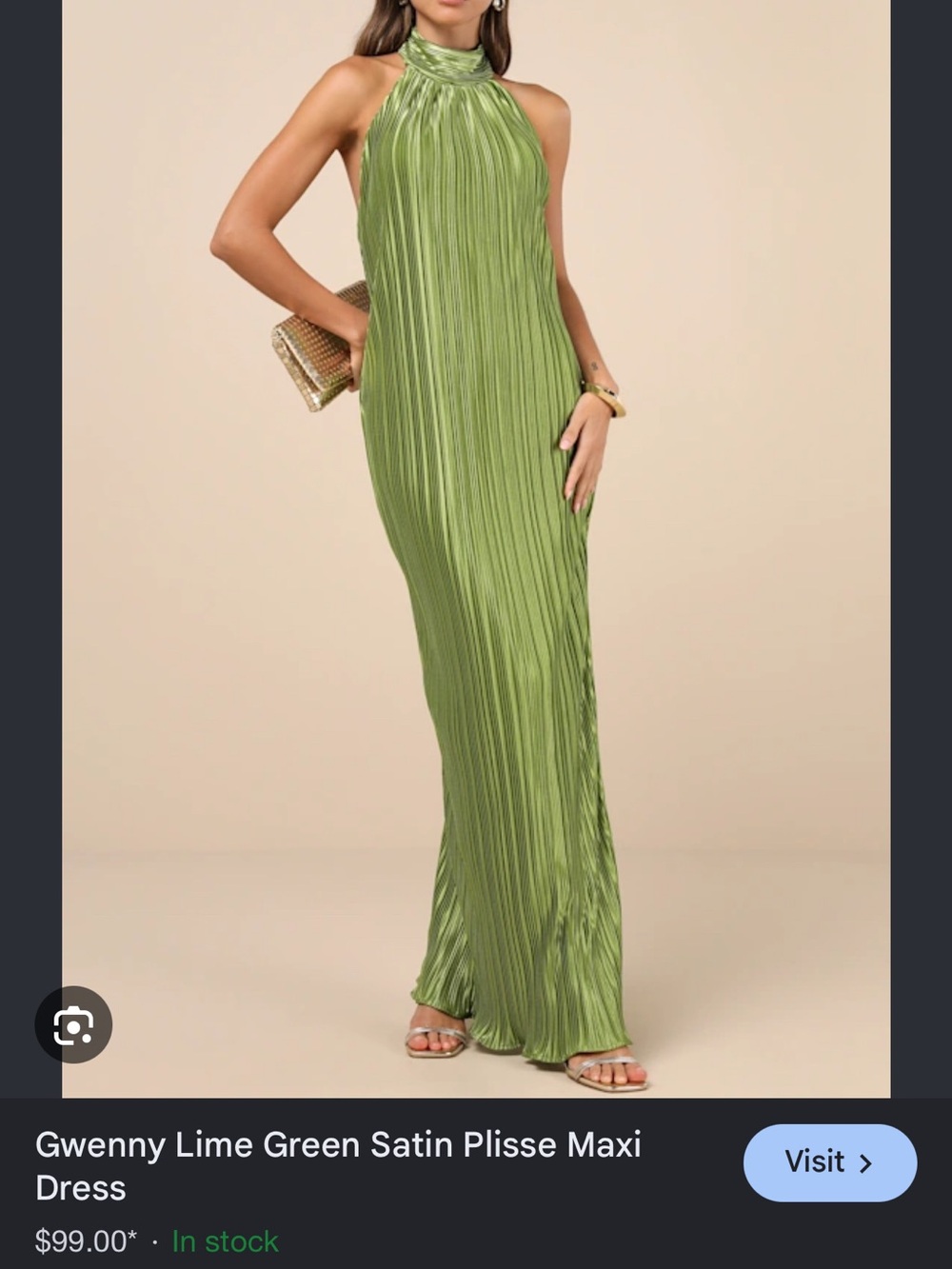 Lulu's Olive Green Pleated Hanging Accent